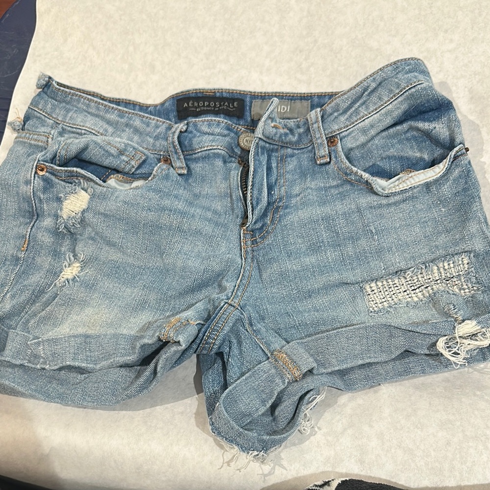 Aeropostale Distressed Denim Shorts
